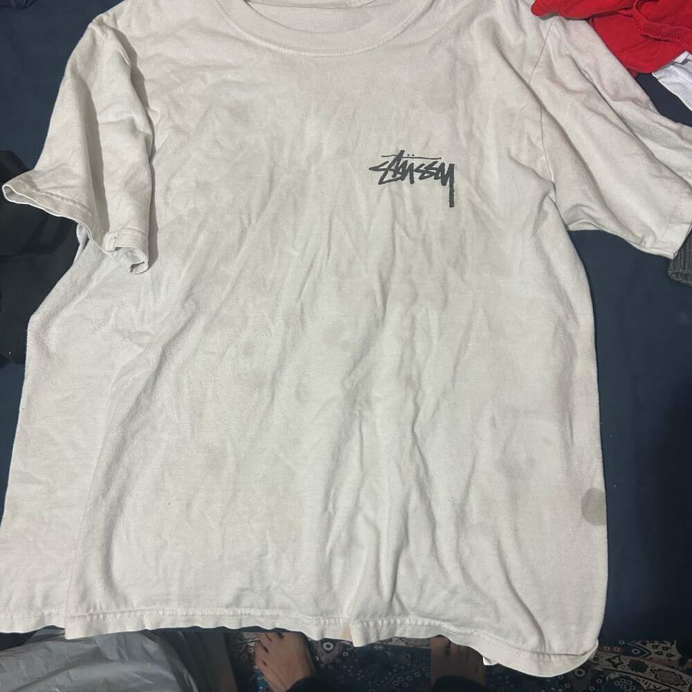 Vintage RARE Stussy White T-Shirt